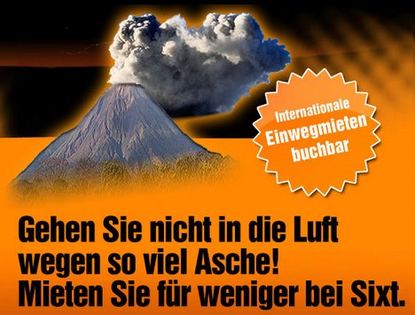sixt-volcano-advert sixt.de volcano advert